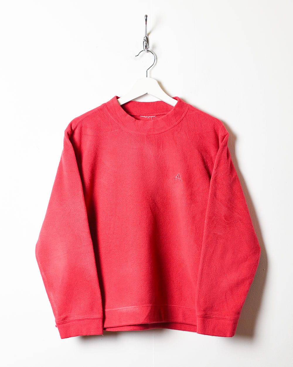 Red Adidas Fleece Sweatshirt - Medium Women's