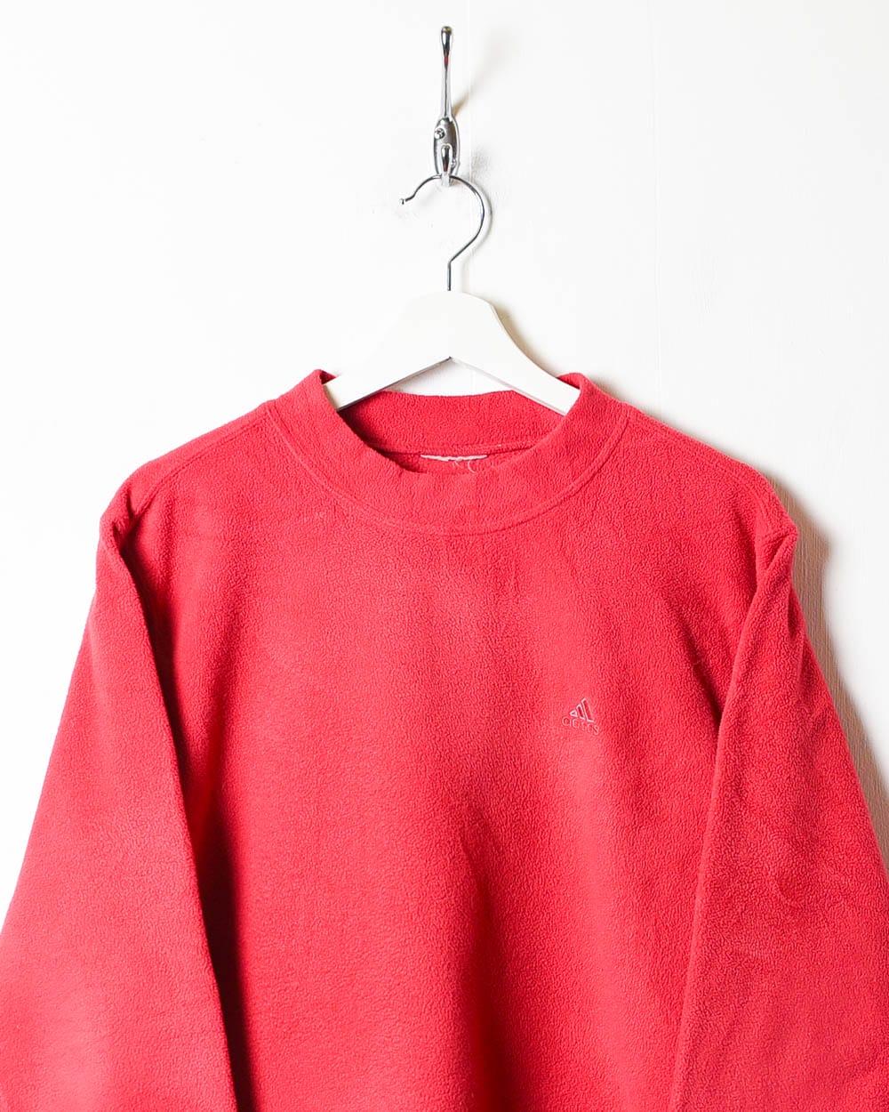 Red Adidas Fleece Sweatshirt - Medium Women's