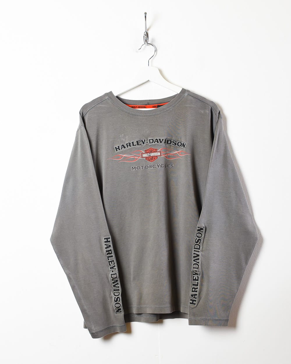 Grey Harley Davidson Long Sleeved T-Shirt - X-Large