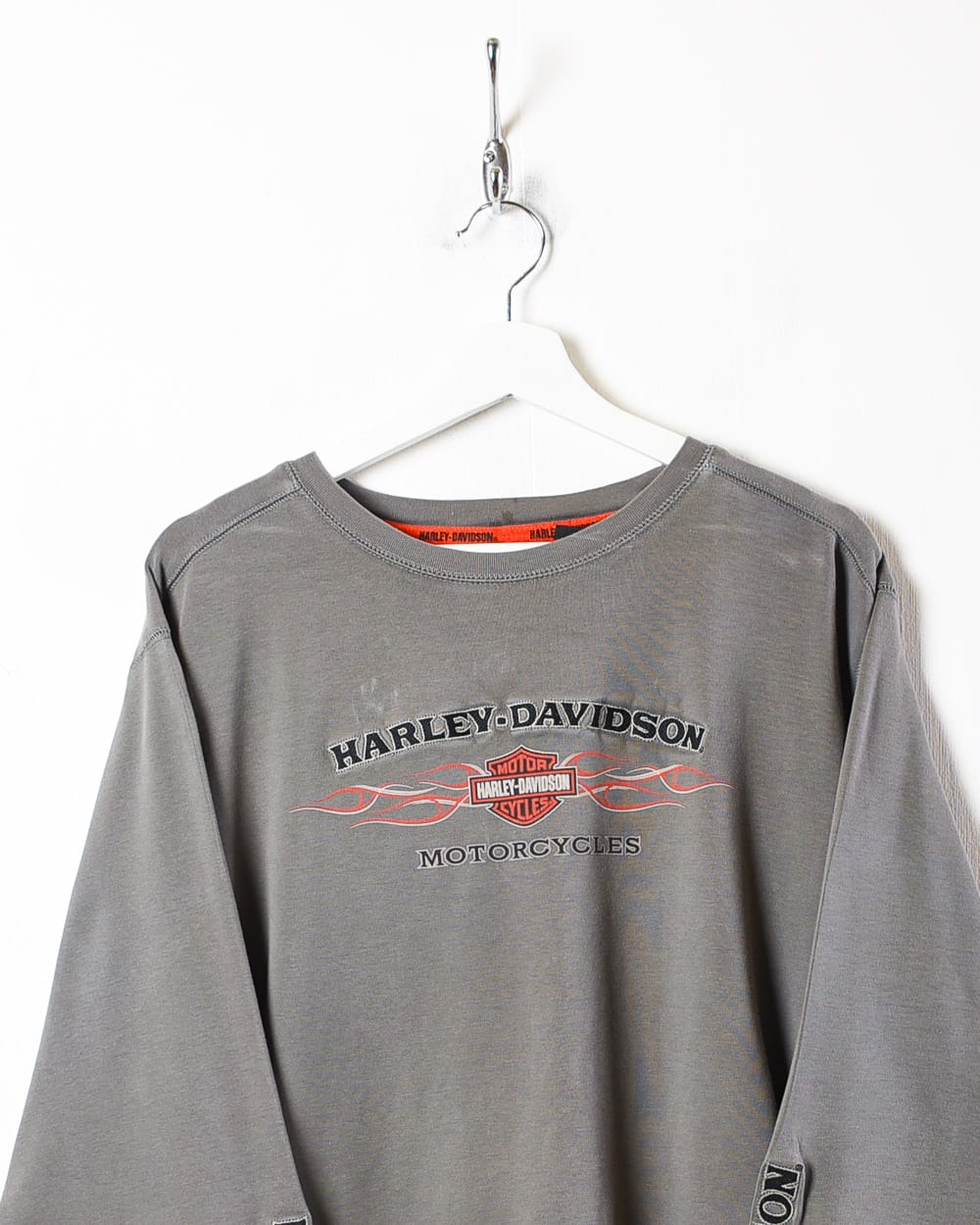 Grey Harley Davidson Long Sleeved T-Shirt - X-Large