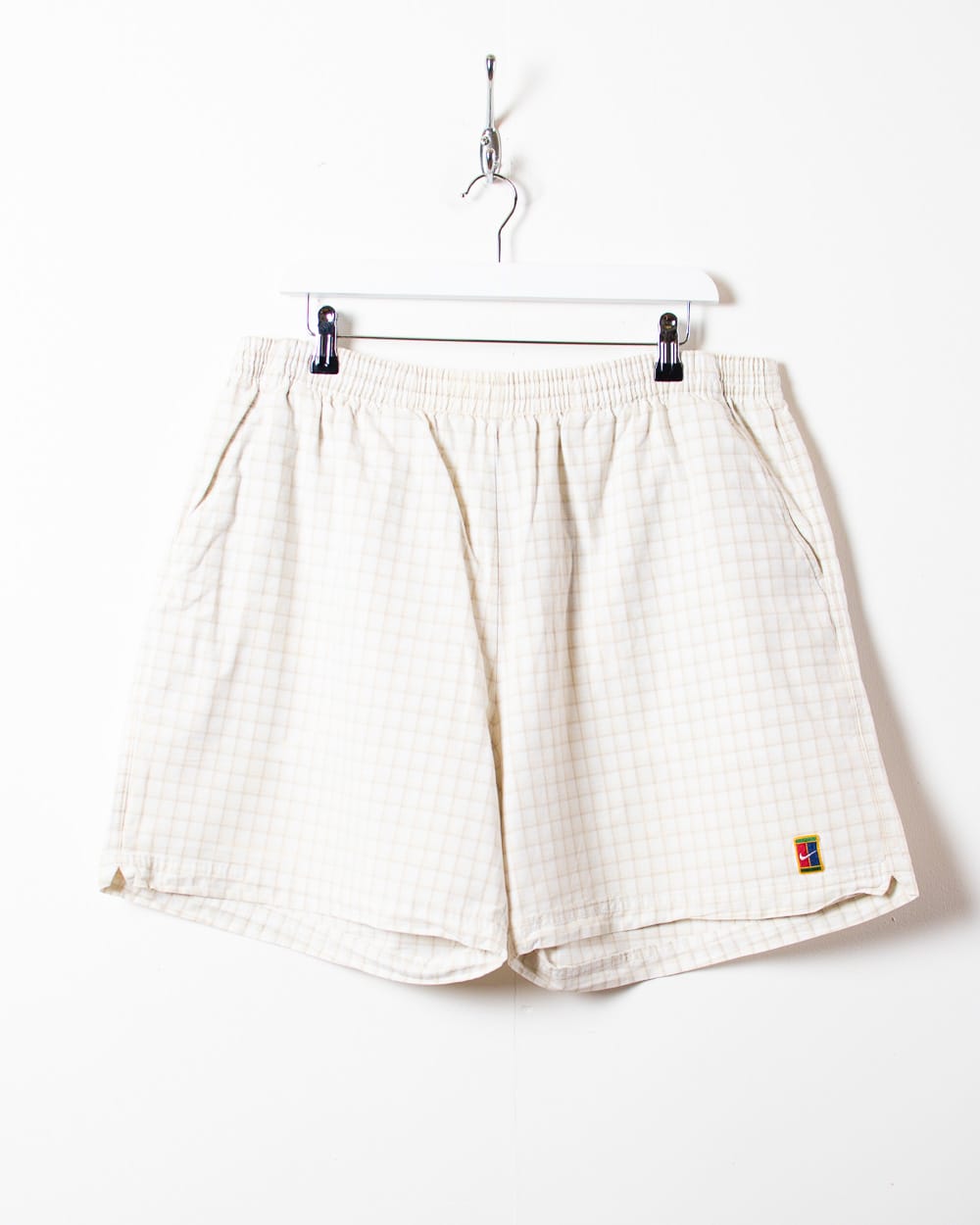 Neutral Nike Challenge Court Checked Shorts - Large