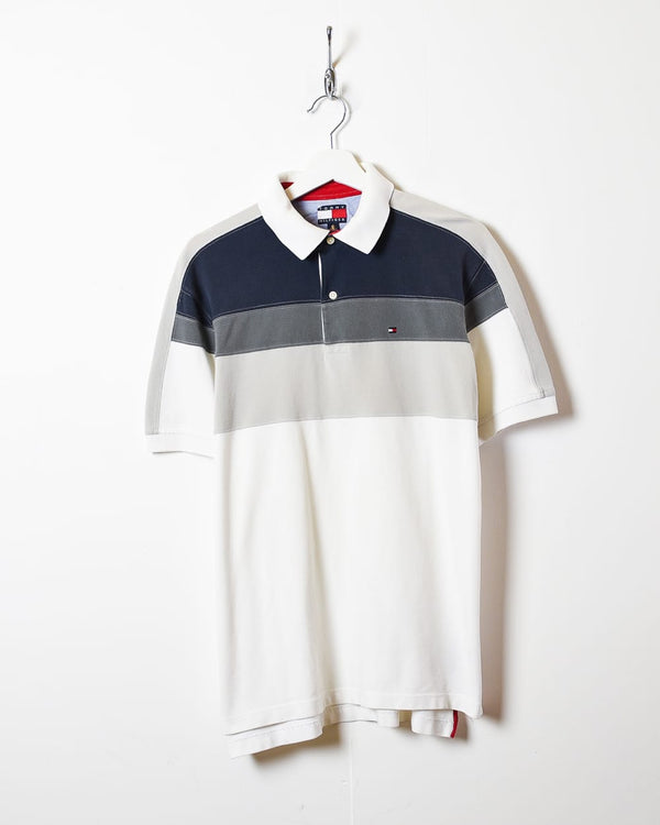 White Tommy Hilfiger Polo Shirt - Medium