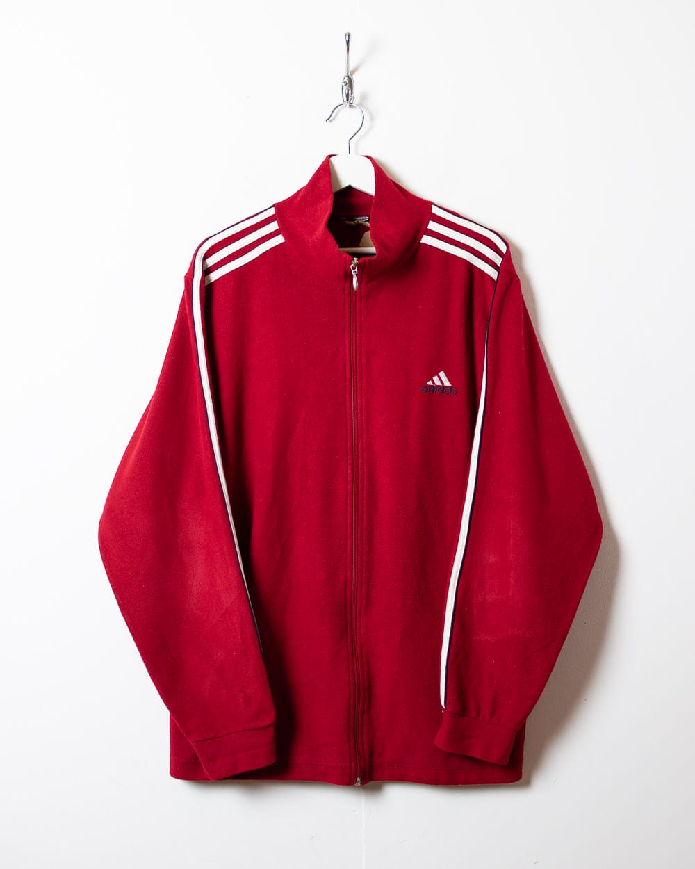 Red Adidas Zip-Through Fleece - Large