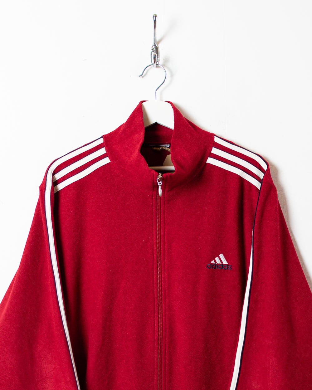 Red Adidas Zip-Through Fleece - Large