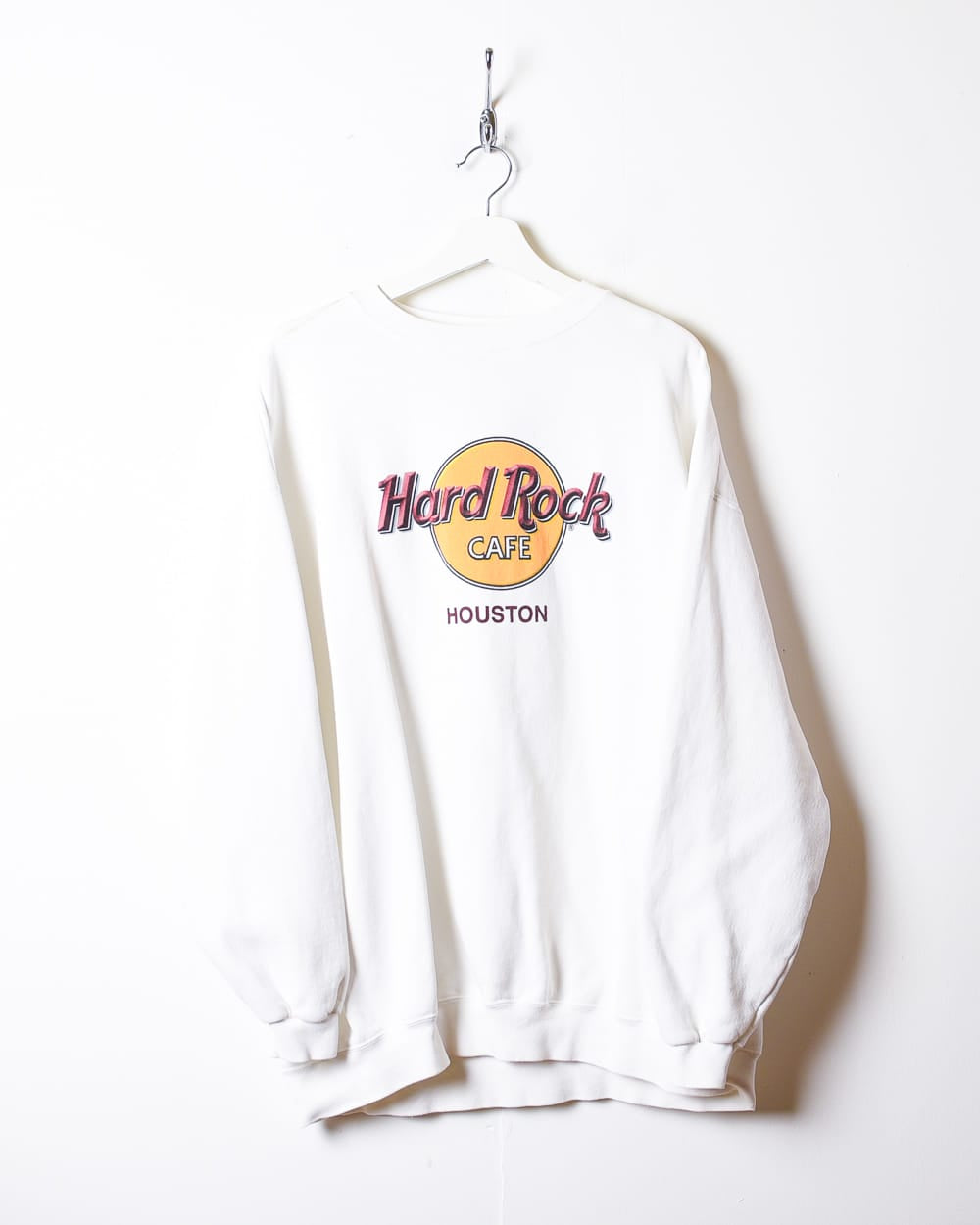 White Hard Rock Cafe Houston Sweatshirt - XX-Large