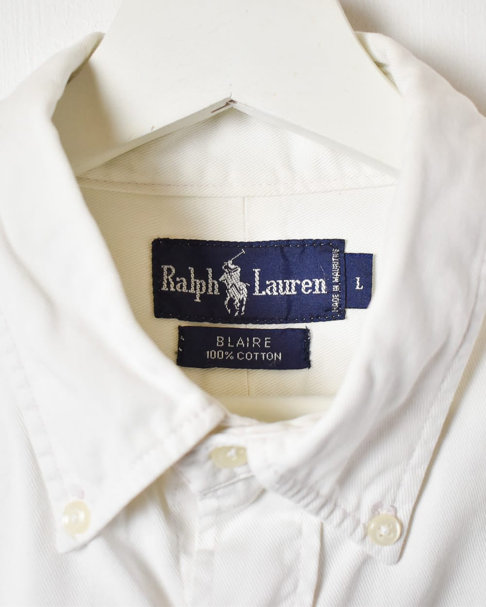 White Polo Ralph Lauren Blaire Shirt - Large