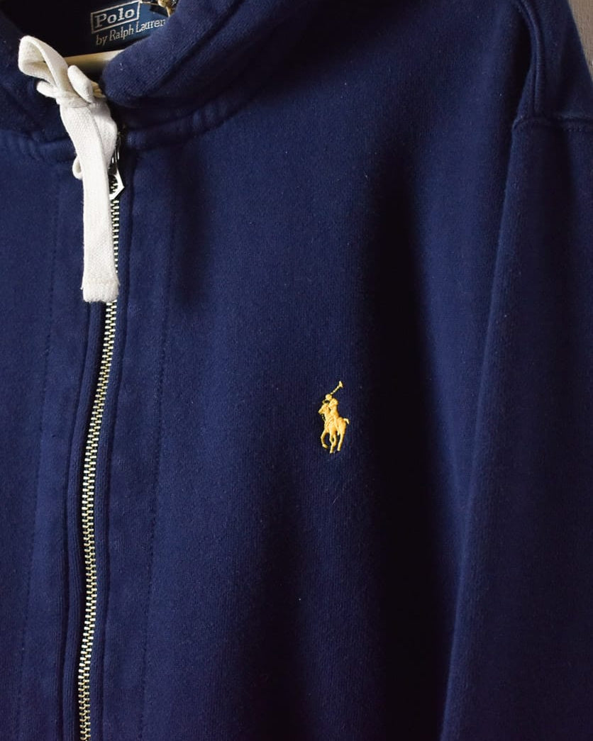 Navy Polo Ralph Lauren Zip-Through Hoodie - XX-Large