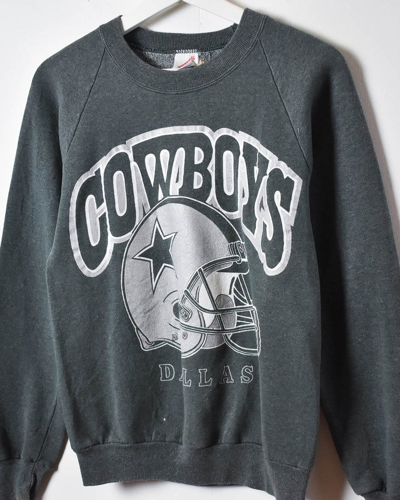 Vintage 90s Grey NFL Dallas Cowboys Sweatshirt - Small Cotton