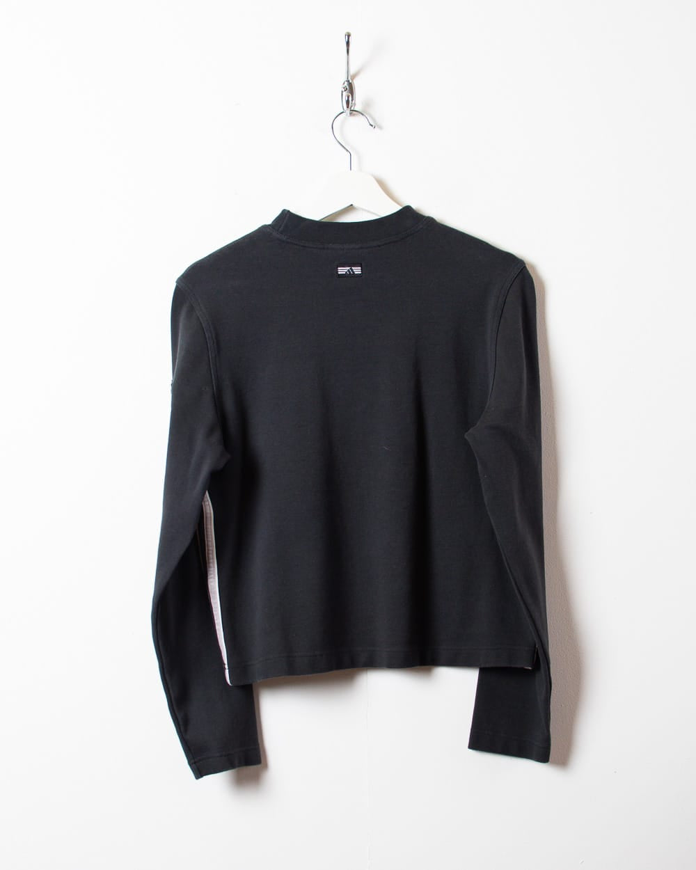 Black Adidas Cropped Sweatshirt - Medium Women's