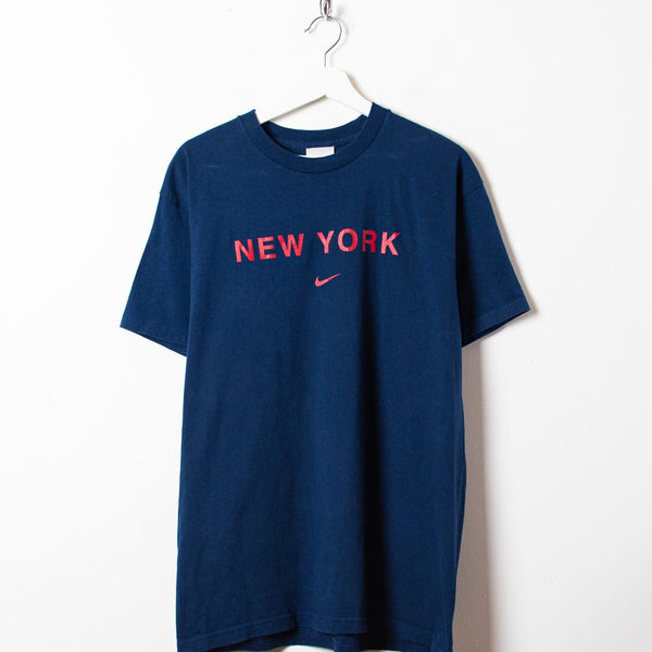 Vintage 00s Navy Nike New York Yankees T-Shirt - Small Cotton– Domno Vintage