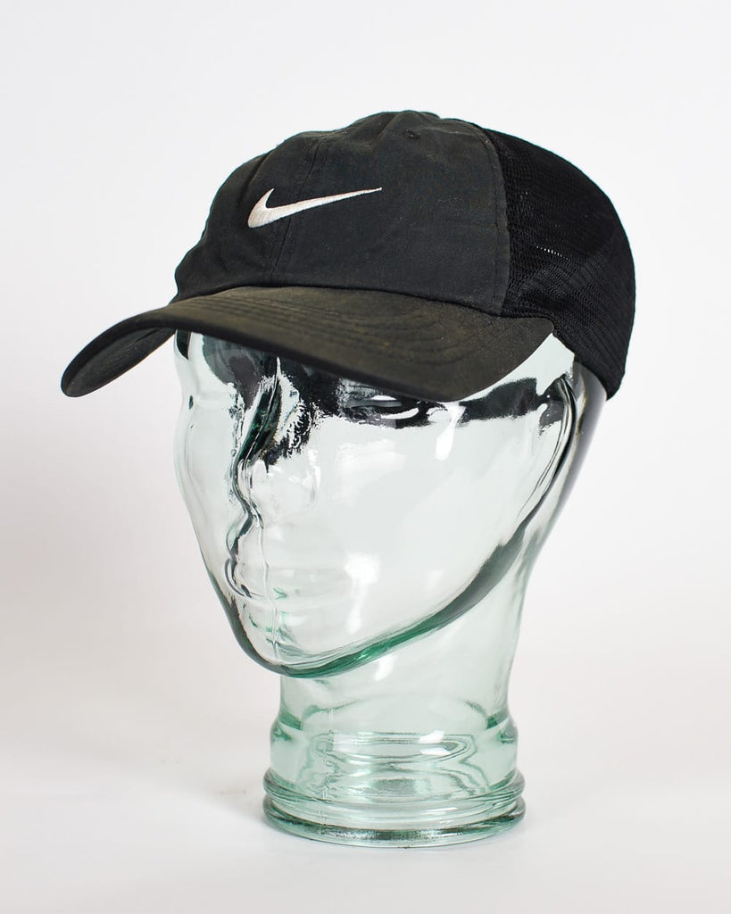 Vintage 90s Black Nike Mesh Cap Polyester– Domno Vintage