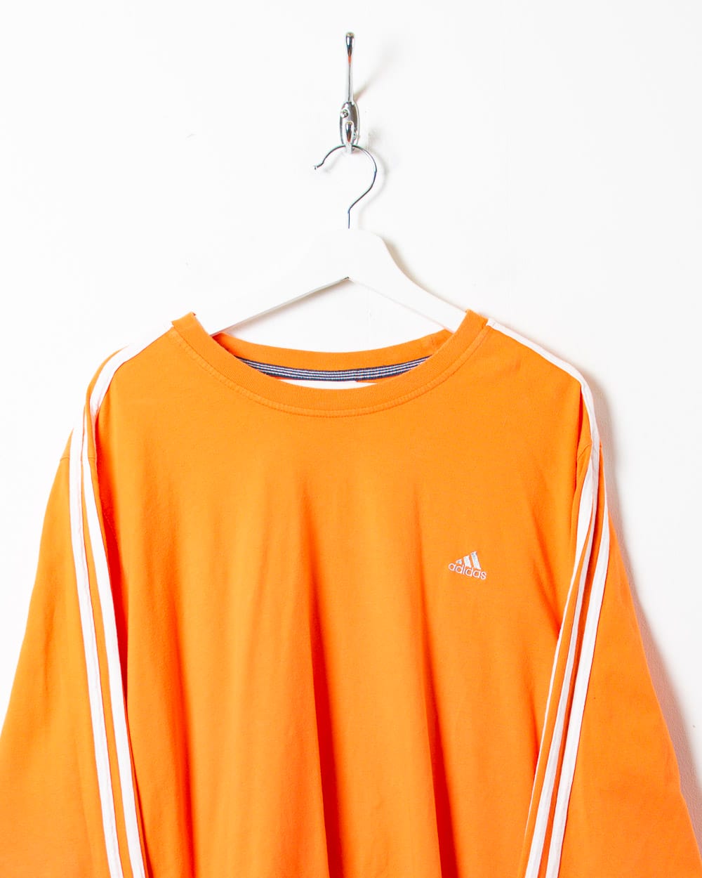 Orange Adidas Long Sleeved T-Shirt - Large