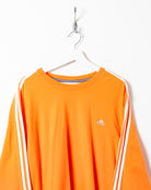 Orange Adidas Long Sleeved T-Shirt - Large