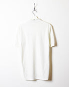 White Adidas Textured Polo Shirt - Large