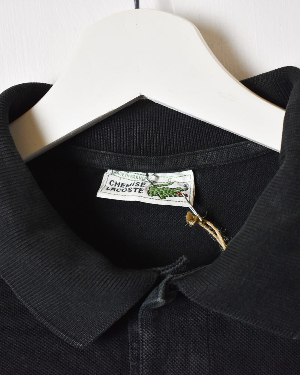 Black Chemise Lacoste Long Sleeved Polo Shirt - Medium
