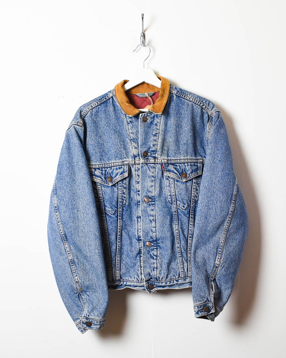 Blue Levi's Quilted Denim Jacket - Small Women's