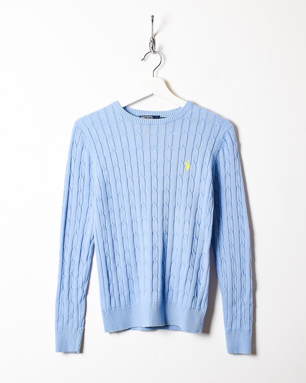 BabyBlue Polo Ralph Lauren Cable Knit Sweatshirt - Small Women's