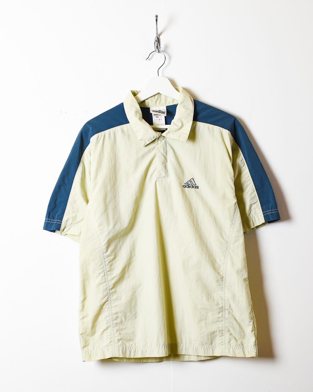 Neutral Adidas Windbreaker Polo Shirt - Medium