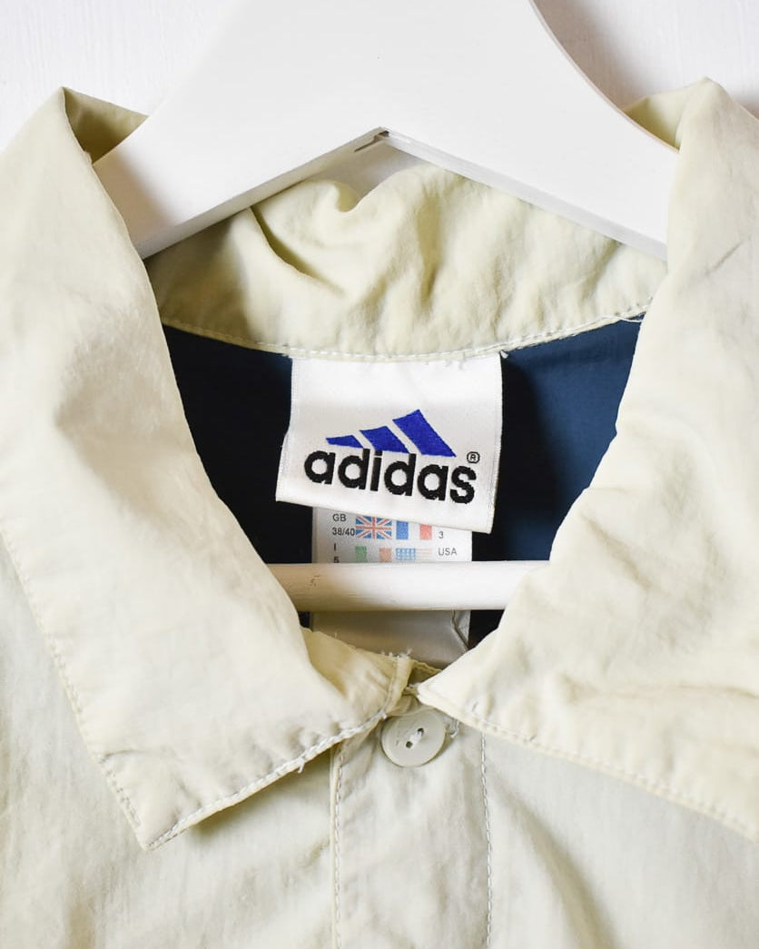 Neutral Adidas Windbreaker Polo Shirt - Medium