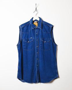 Blue Carhartt Denim Shirt Vest - Large