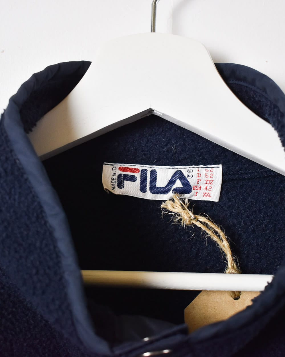 Navy Fila Skiing 1/4 Button Fleece - Large