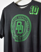 Grey Nike Athletic Dept Beaverton Oregon Crest T-Shirt - Large