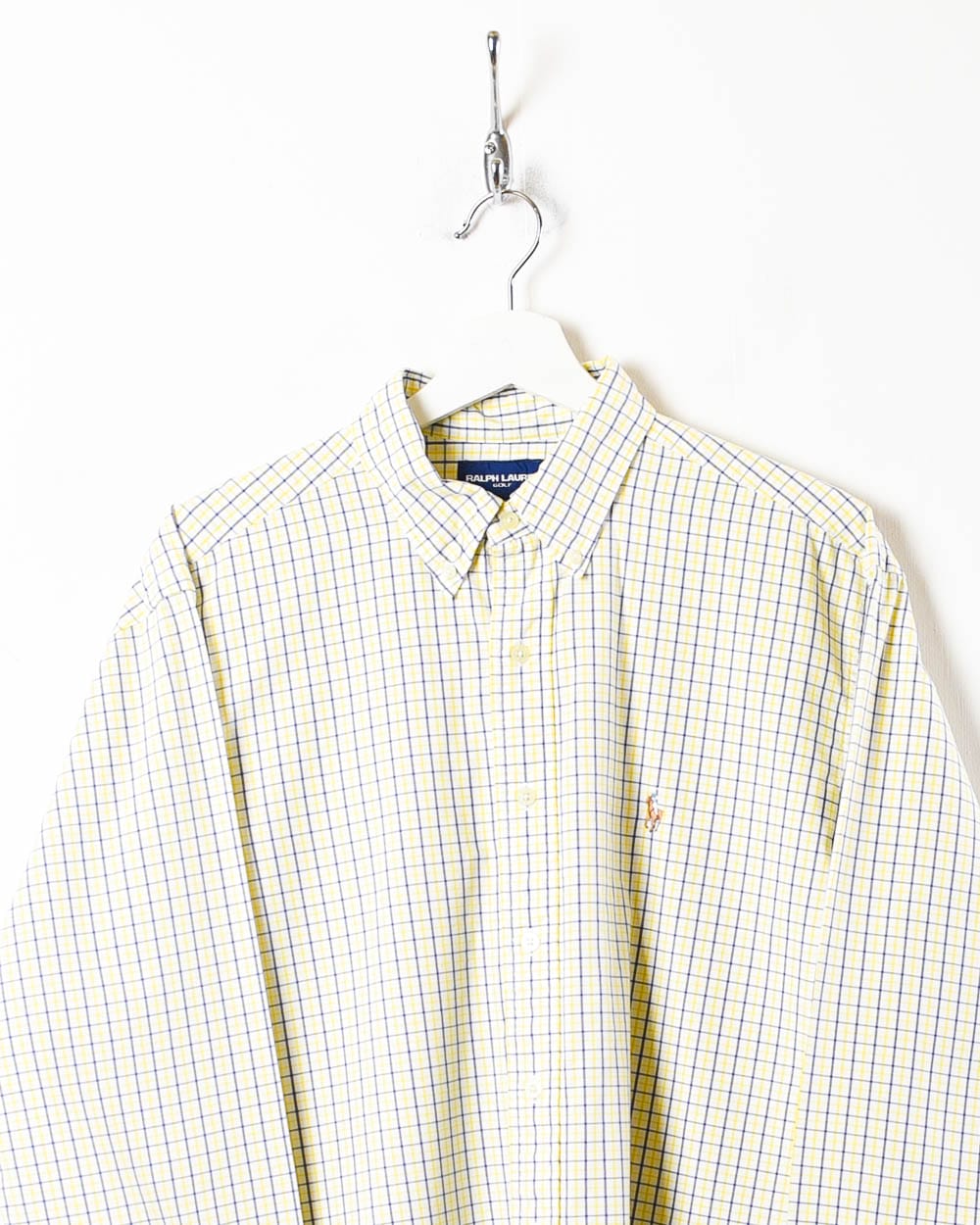 Yellow Polo Ralph Lauren Golf Checked Shirt - Large