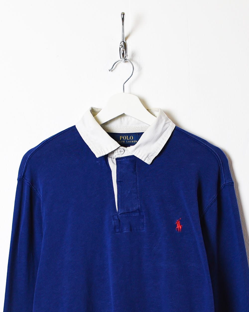 Blue Polo Ralph Lauren Rugby Shirt - Large