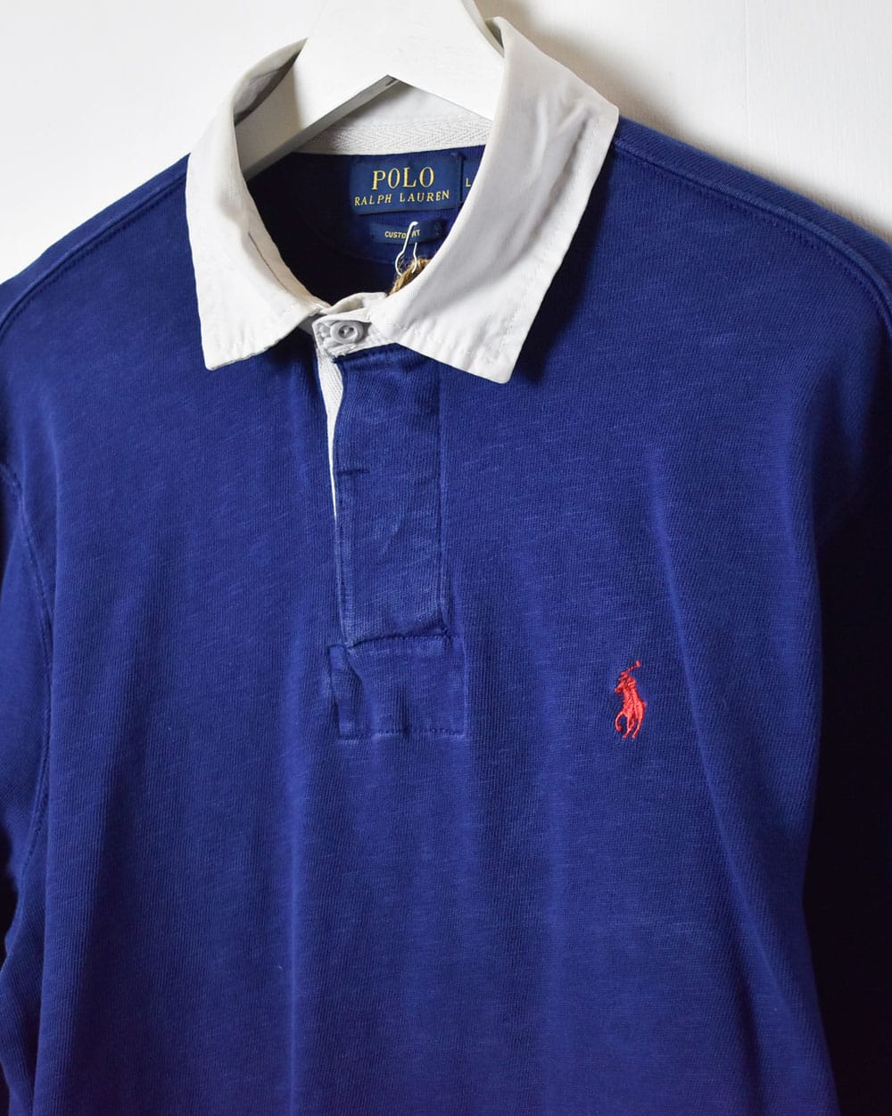 Blue Polo Ralph Lauren Rugby Shirt - Large