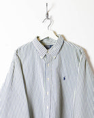 White Polo Ralph Lauren Striped Shirt - XX-Large