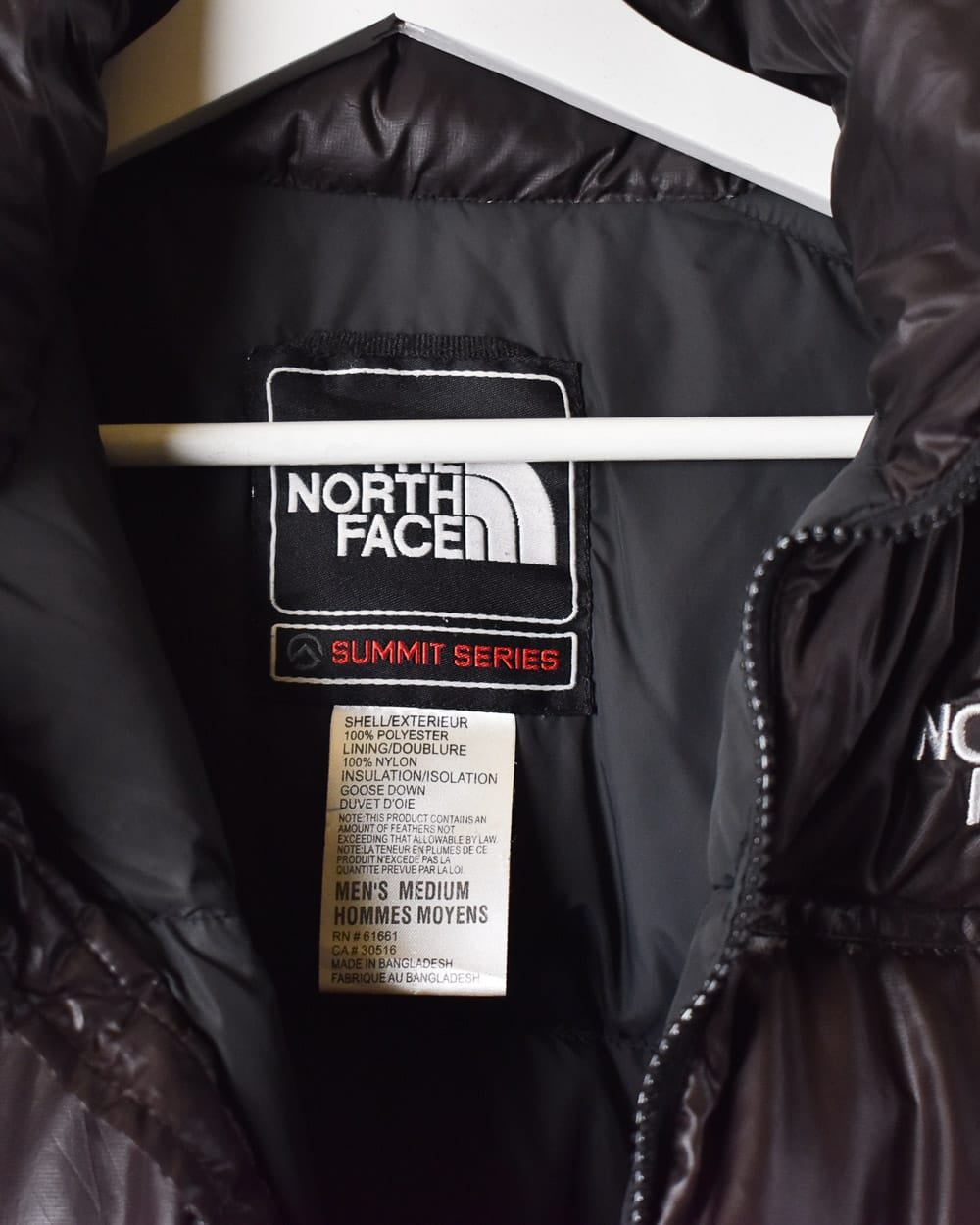 Brown The North Face Nuptse 800 Puffer Jacket - Medium