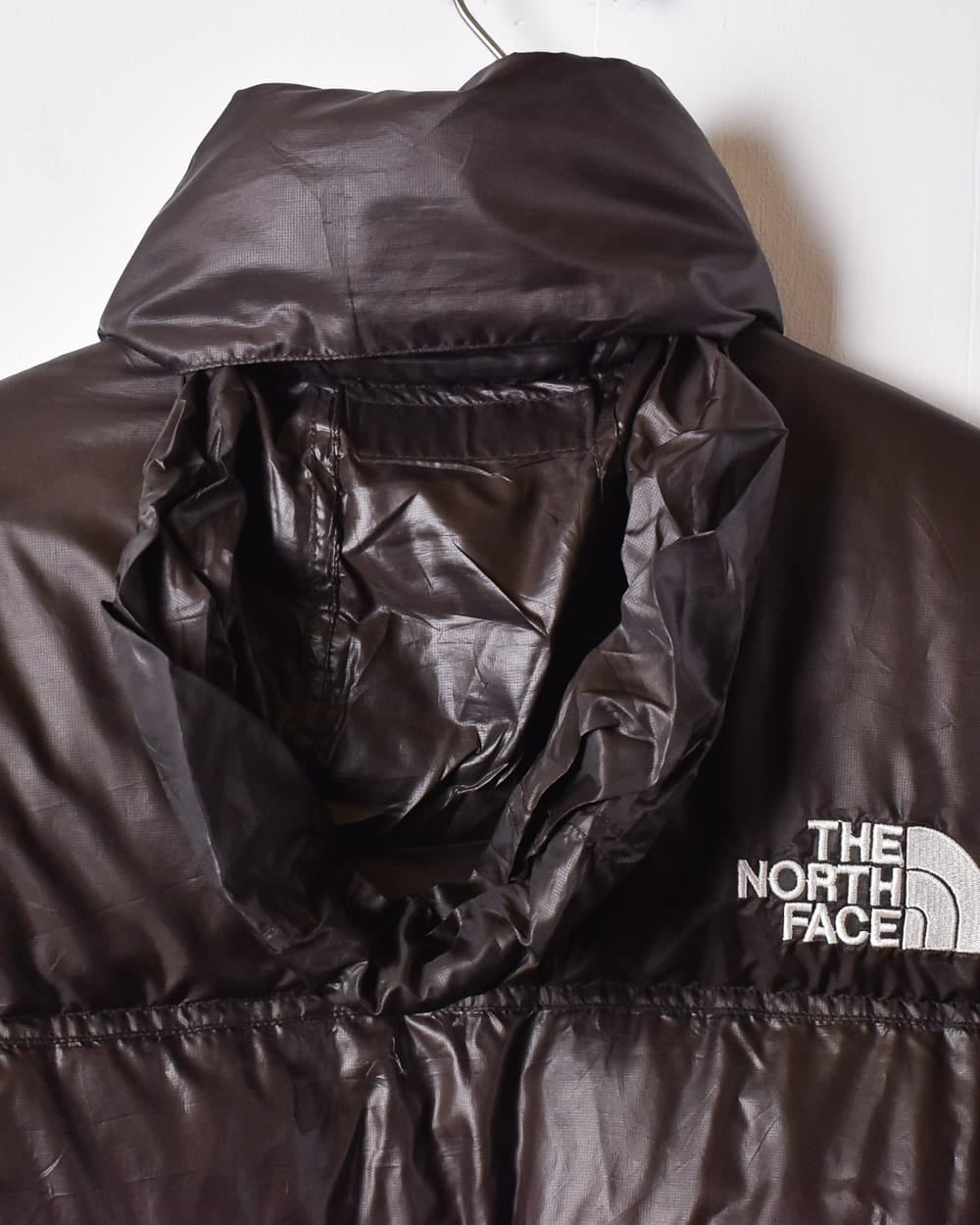 Brown The North Face Nuptse 800 Puffer Jacket - Medium