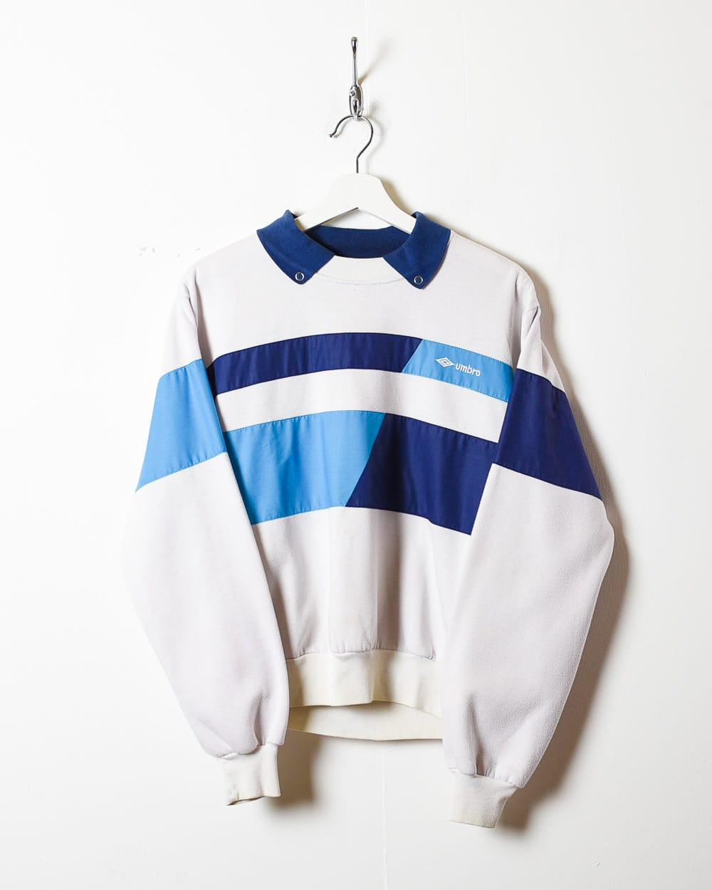 White Umbro Collared Sweatshirt - XX-Small