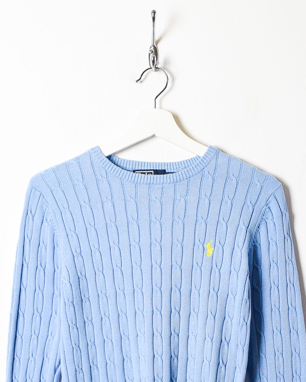 BabyBlue Polo Ralph Lauren Cable Knit Sweatshirt - Small Women's