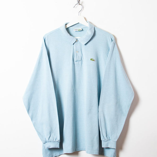 Afslut Tilintetgøre galdeblæren Vintage 90s BabyBlue Chemise Lacoste Long Sleeved Polo Shirt - X-Large  Cotton– Domno Vintage