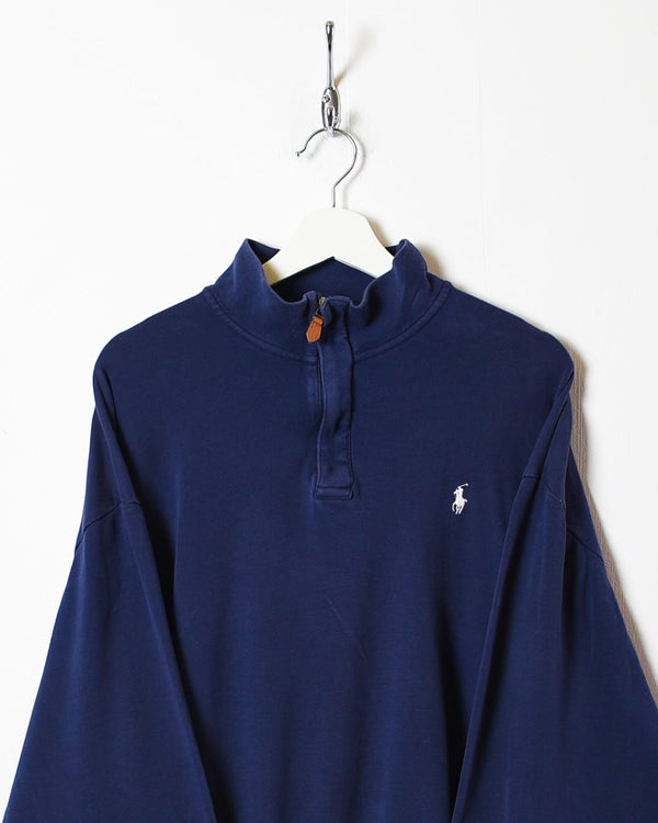 Navy Polo Ralph Lauren Golf 1/4 Zip Sweatshirt - X-Large