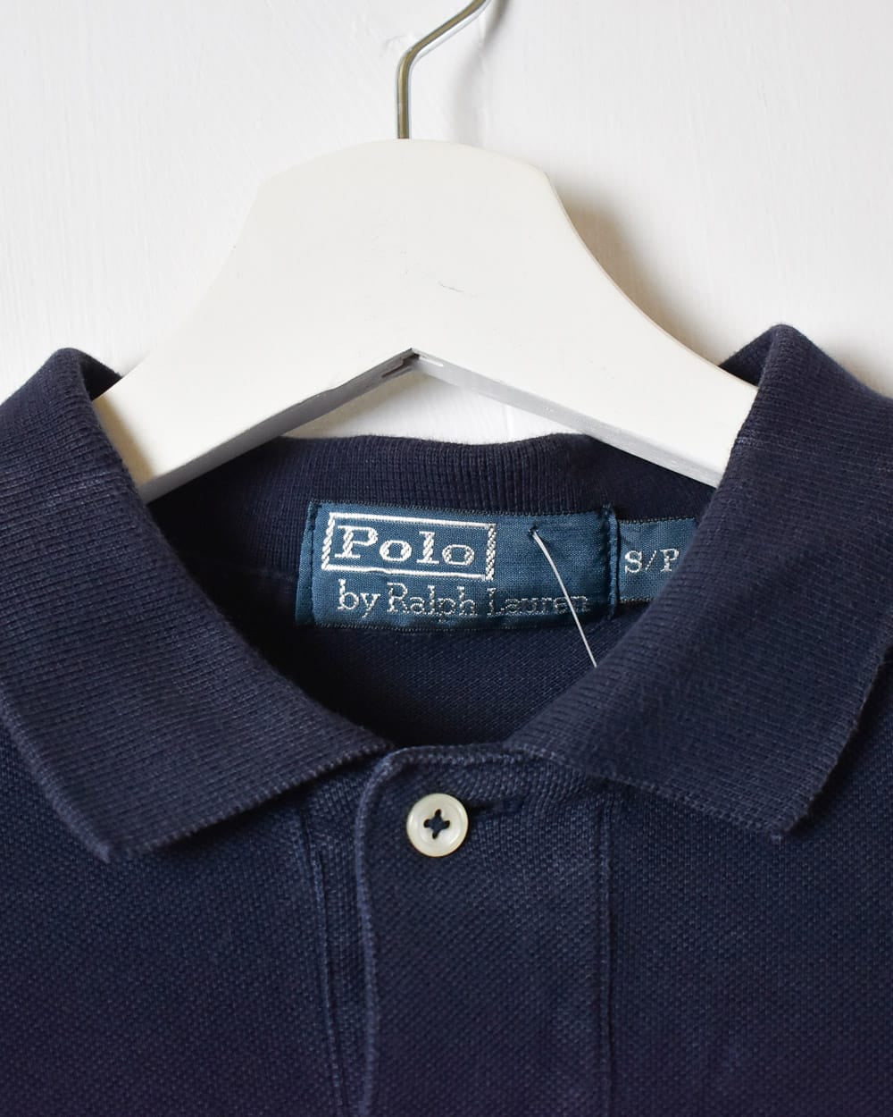 Navy Polo Ralph Lauren Long Sleeved Polo Shirt - Medium