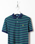 Green Polo Ralph Lauren Striped Polo Shirt - Small