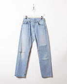 Blue Levi's 501 Distressed Jeans - W28 L31