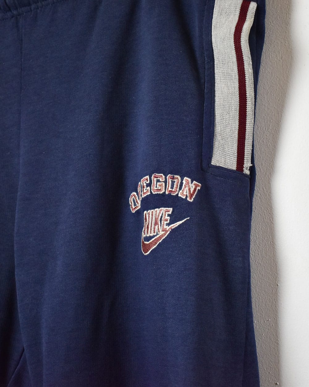 Vintage 90s Navy Nike Oregon Tracksuit Bottoms Large Cotton Domno Vintage