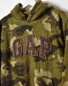 Khaki Gap Camo Fleece Hoodie - X-Small