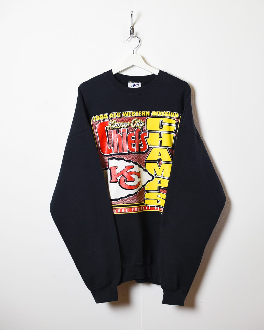 Black Logo Athletic Kansas City Chiefs 1995 AFC Western Division Champs Sweatshirt - X-Large