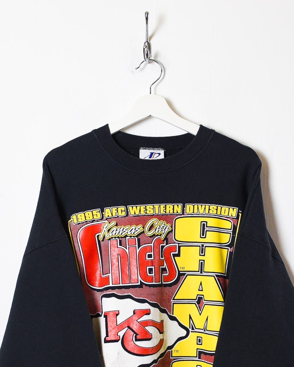 Black Logo Athletic Kansas City Chiefs 1995 AFC Western Division Champs Sweatshirt - X-Large