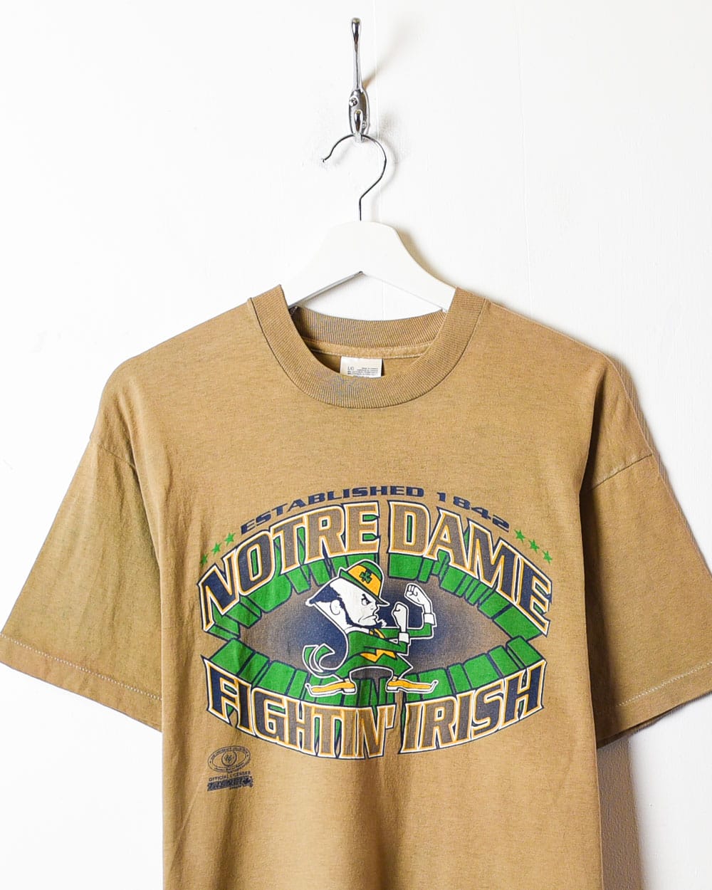 Brown Notre Dame Fightin' Irish Single Stitch T-Shirt - Large