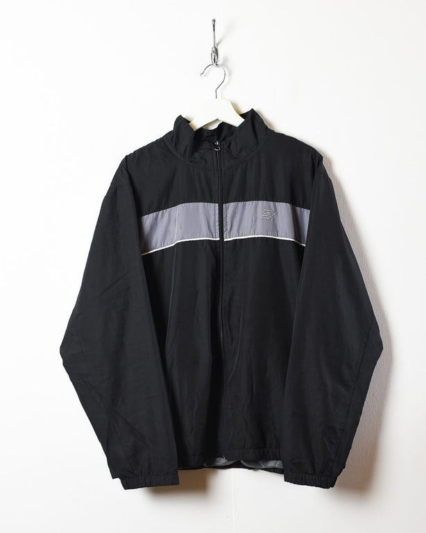 Black Starter Windbreaker Jacket - Large