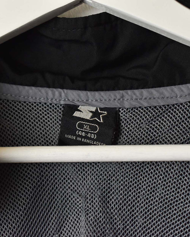 Black Starter Windbreaker Jacket - Large