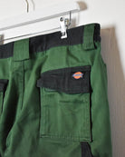 Green Dickies Workwear Double Knee Cargo Trousers - W40 L32