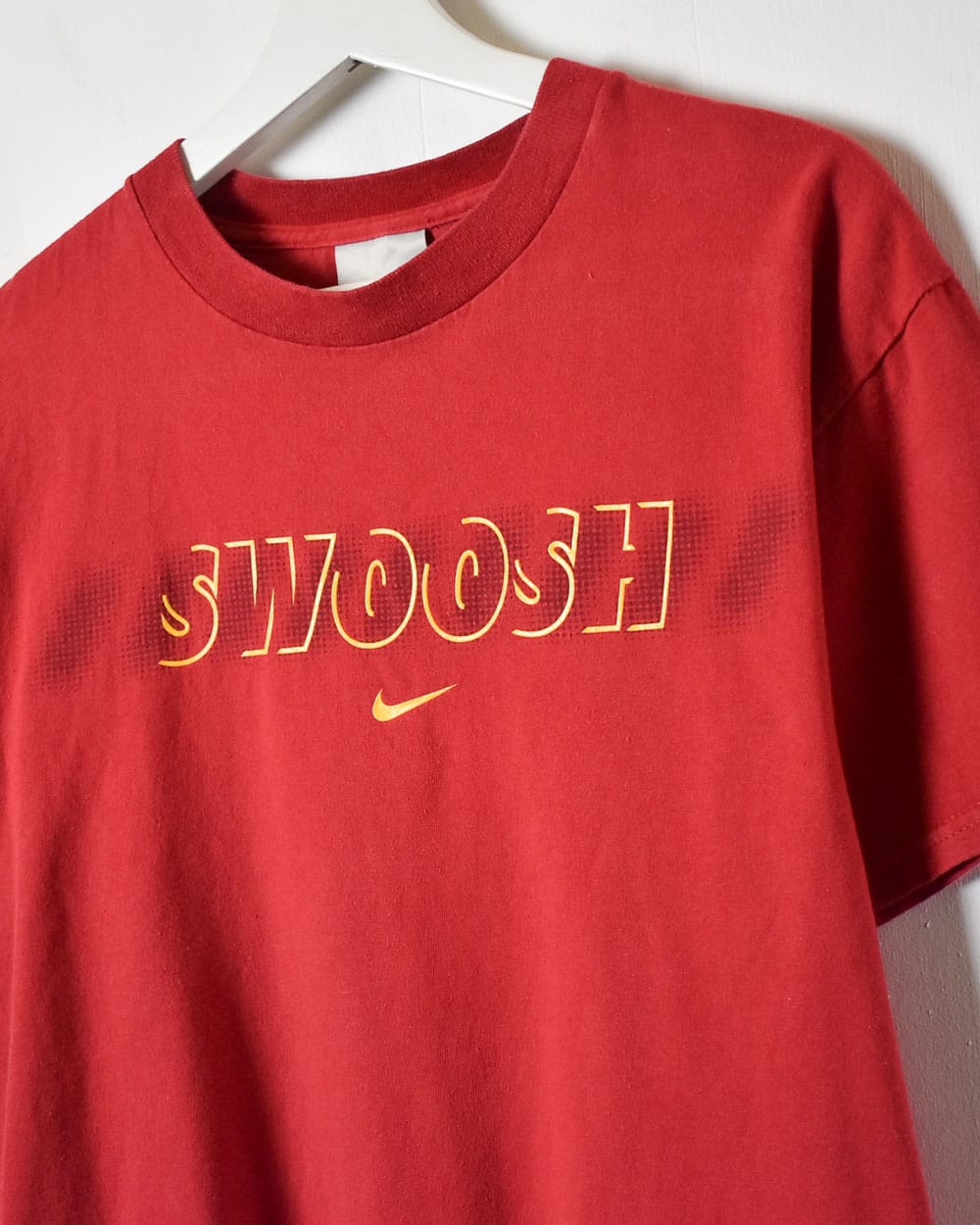 Red Nike Swoosh T-Shirt - Medium