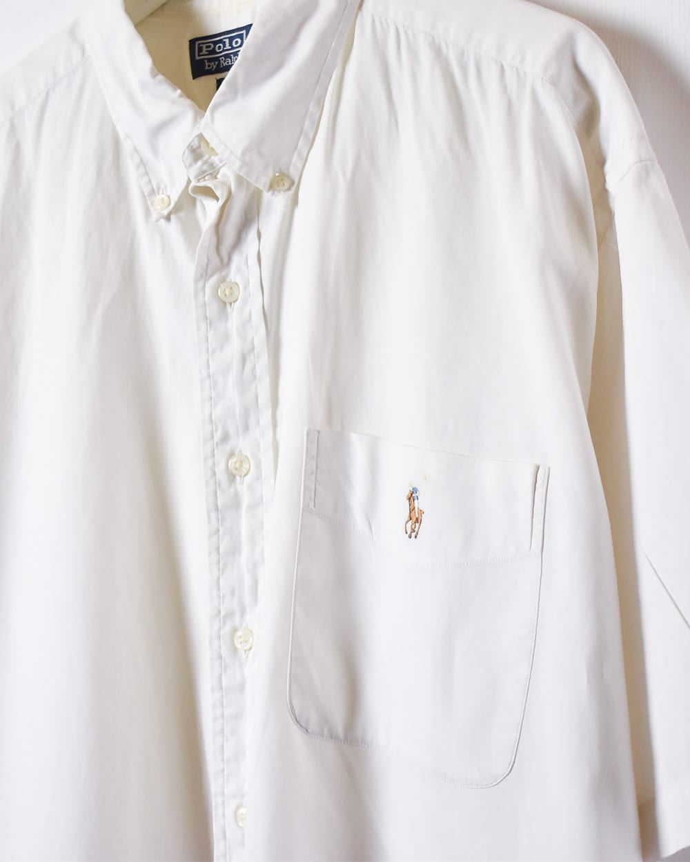 White Polo Ralph Lauren Blake Short Sleeved Shirt - X-Large