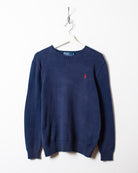 Navy Polo Ralph Lauren Knitted Sweatshirt - Small